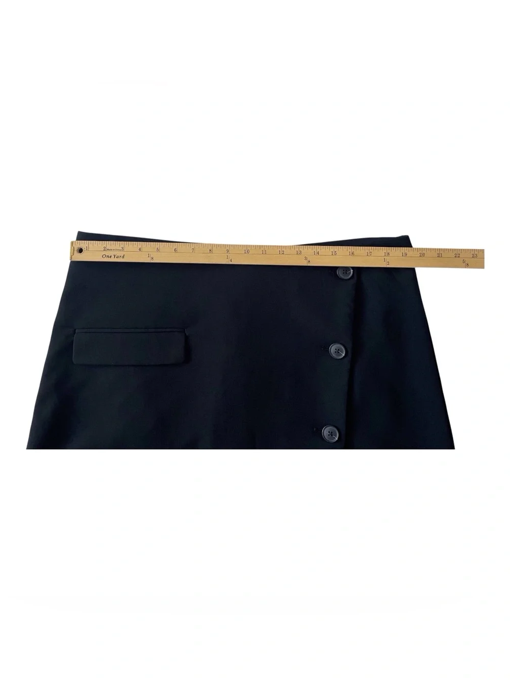 Junior Girls A New Day Black Button-Front Wrap Skirt,16